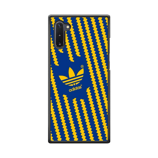 Adidas Choppy Line Samsung Galaxy Note 10 Case-Rubber Black (2D Case)-Oxvistore