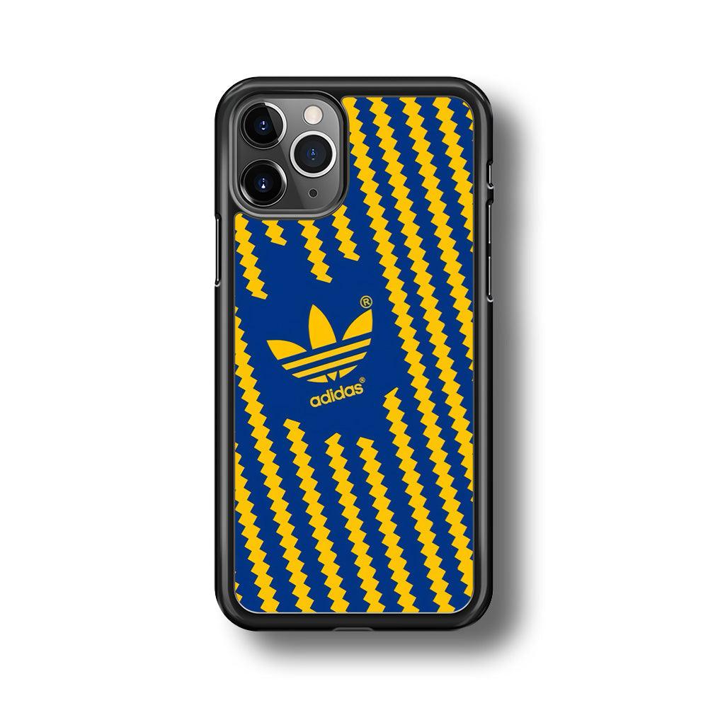 Adidas Choppy Line iPhone 11 Pro Case-Rubber Black (2D Case)-Oxvistore