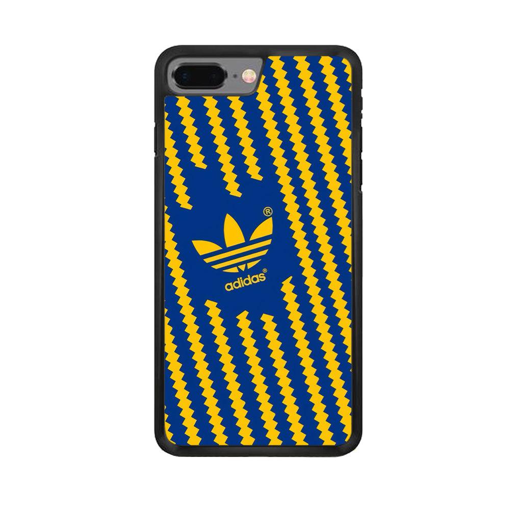 Adidas Choppy Line iPhone 7 Plus Case-Rubber Black (2D Case)-Oxvistore