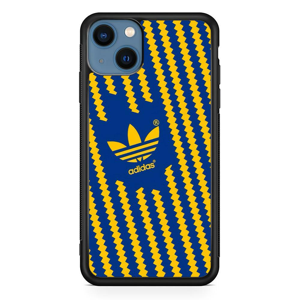 Adidas Choppy Line iPhone 13 Case-Rubber Black (2D Case)-Oxvistore