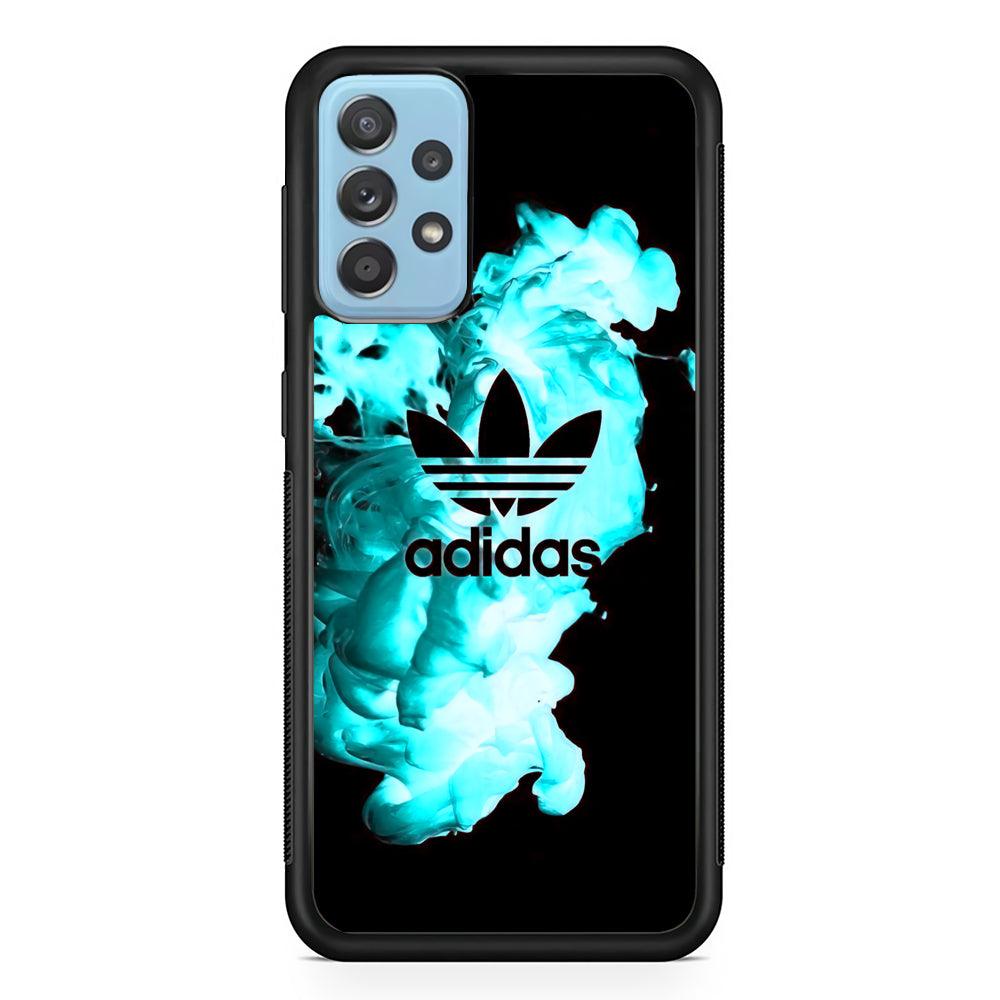 Adidas Clouds Smoke Samsung Galaxy A52 Case-Rubber Black (2D Case)-Oxvistore