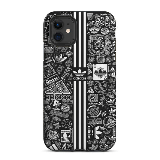 Adidas Collection Black White 2 in 1 Tough Phone Case