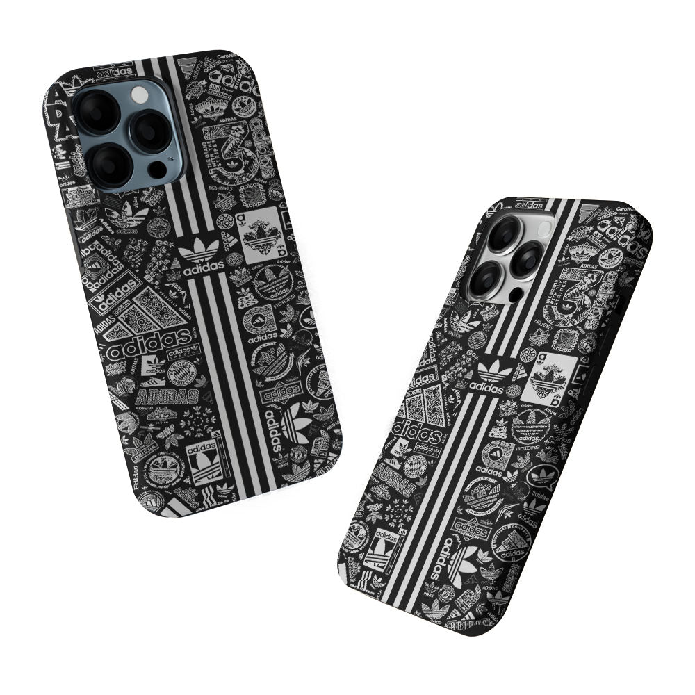 Adidas Collection Black White 2 in 1 Tough Phone Case