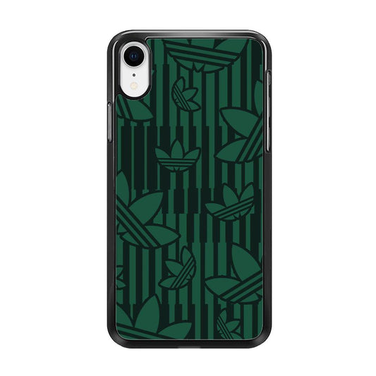 Adidas Dark Green Pattern iPhone XR Case-Oxvistore