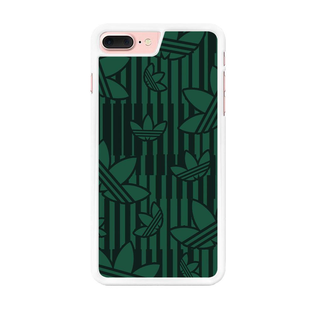 Adidas Dark Green Pattern iPhone 8 Plus Case-Oxvistore