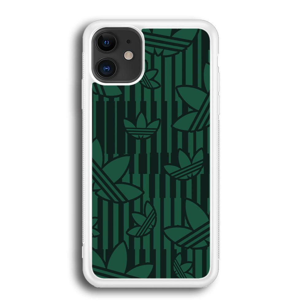 Adidas Dark Green Pattern iPhone 12 Case-Oxvistore