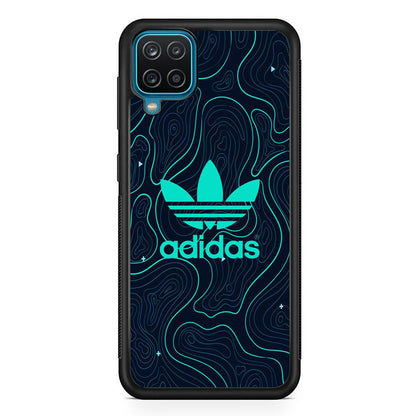 Adidas Glowing Blue Contour Samsung Galaxy A12 Case-Oxvistore