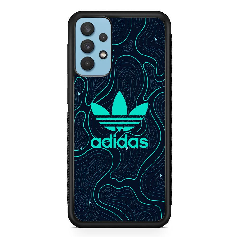 Adidas Glowing Blue Contour Samsung Galaxy A32 Case-Oxvistore