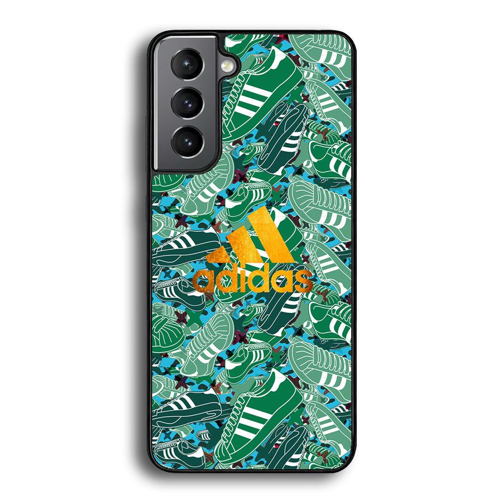 Adidas Gold Pride Samsung Galaxy S24 Case-Rubber Black (2D Case)-Oxvistore