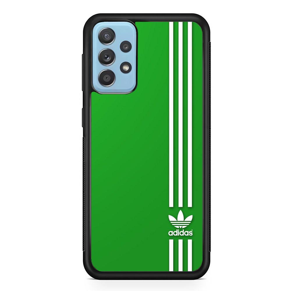 Adidas Green Foward Samsung Galaxy A72 Case-Rubber Black (2D Case)-Oxvistore