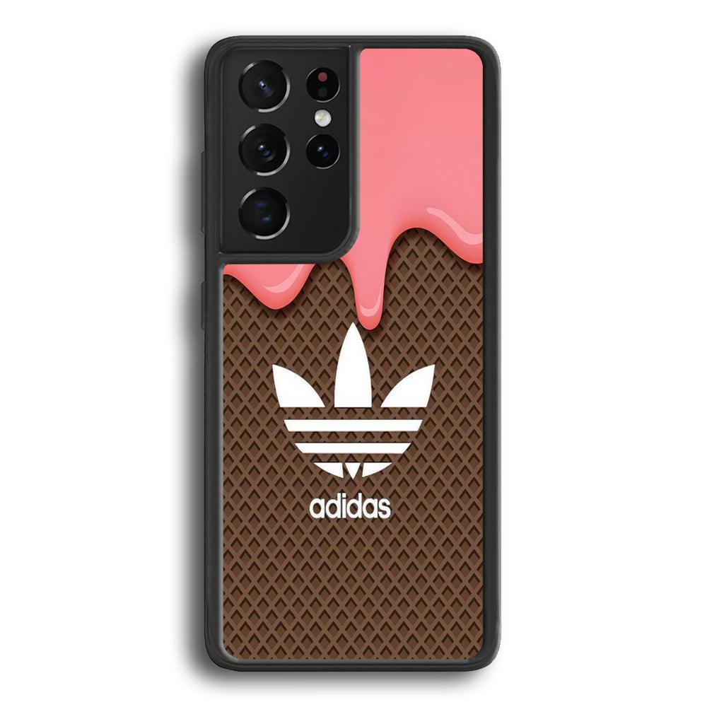 Adidas Ice Cream Samsung Galaxy S23 Ultra Case-Rubber Black (2D Case)-Oxvistore