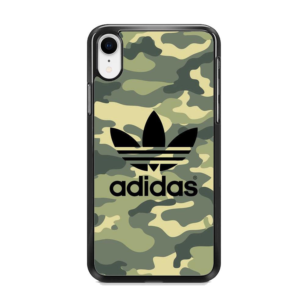 Adidas Ink Logo iPhone XR Case-Rubber Black (2D Case)-Oxvistore