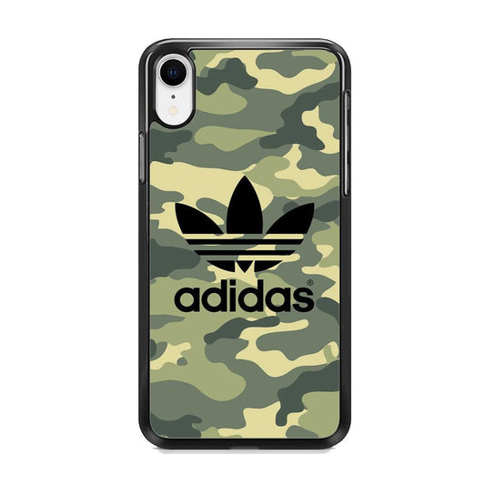 Adidas Ink Logo iPhone XR Case-Rubber Black (2D Case)-Oxvistore