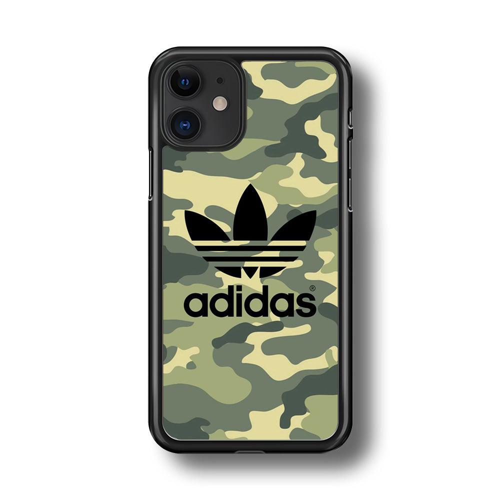 Adidas Ink Logo iPhone 11 Case-Rubber Black (2D Case)-Oxvistore