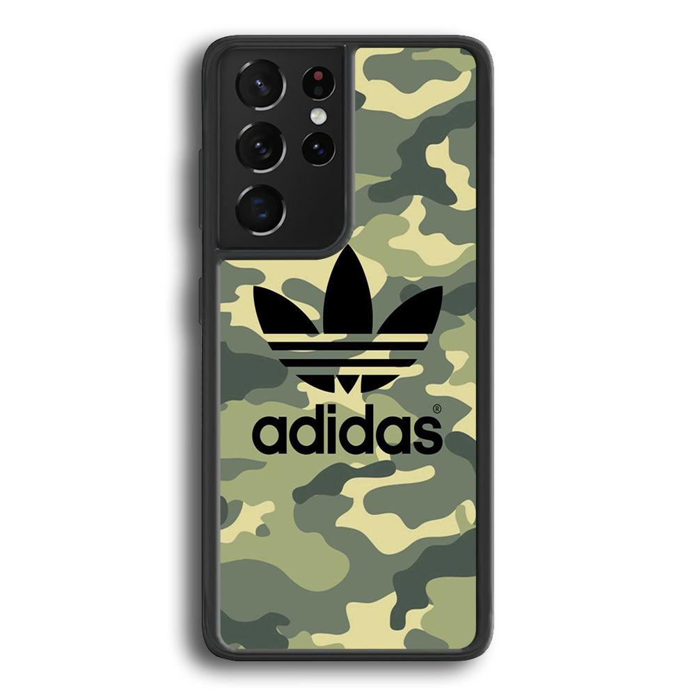 Adidas Ink Logo Samsung Galaxy S24 Ultra Case-Rubber Black (2D Case)-Oxvistore