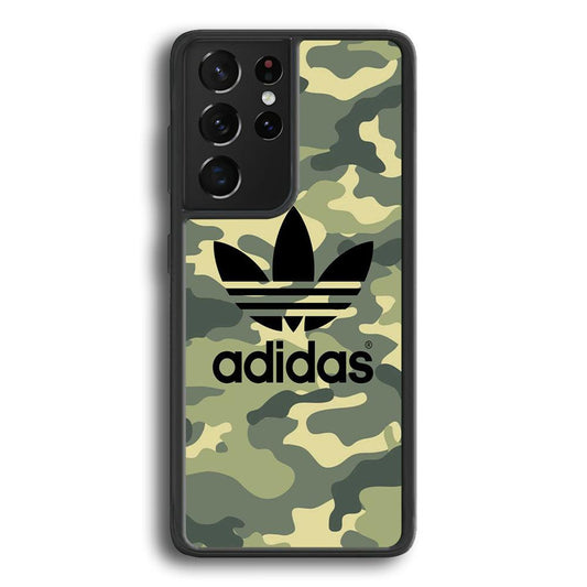 Adidas Ink Logo Samsung Galaxy S22 Ultra Case-Rubber Black (2D Case)-Oxvistore