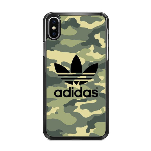 Adidas Ink Logo iPhone XS MAX Case-Rubber Black (2D Case)-Oxvistore