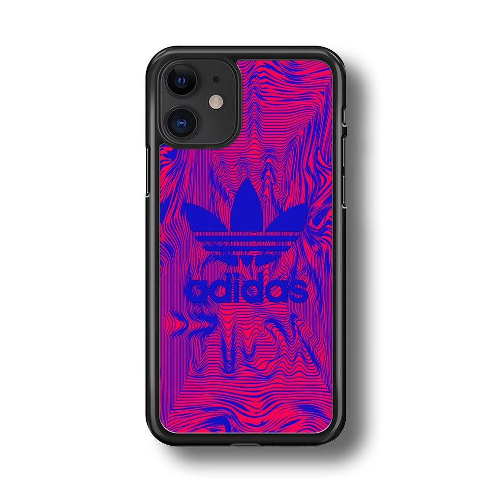 Adidas Line Sketch iPhone 11 Case-Rubber Black (2D Case)-Oxvistore