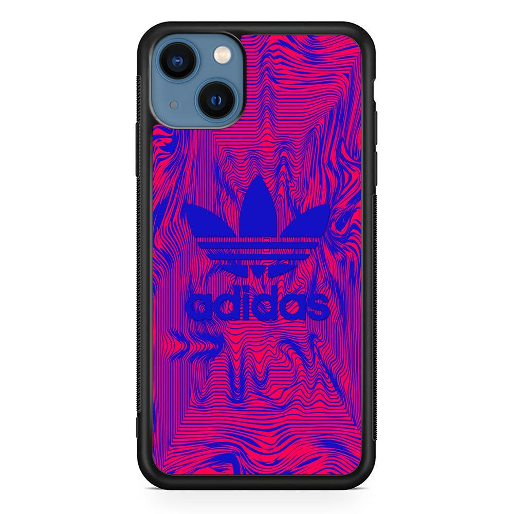 Adidas Line Sketch iPhone 13 Case-Rubber Black (2D Case)-Oxvistore