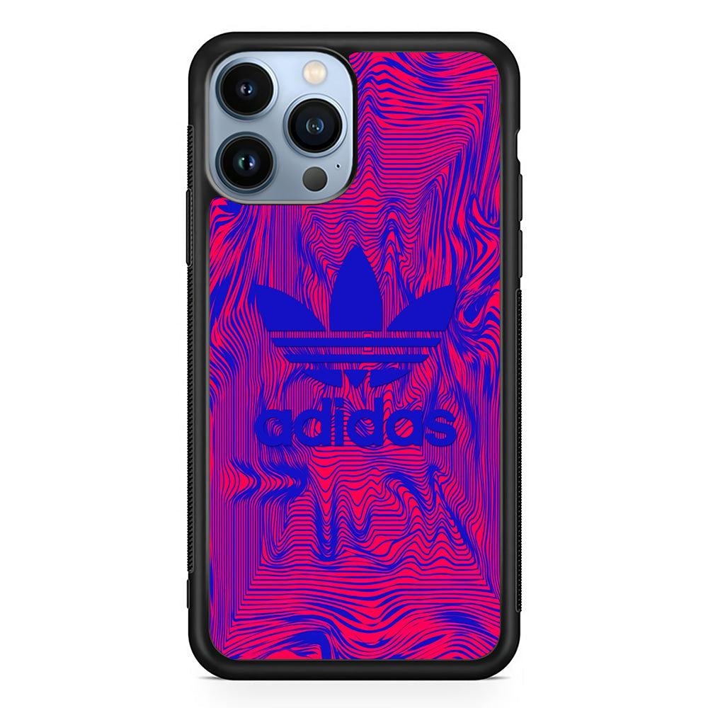 Adidas Line Sketch iPhone 14 Pro Case-Rubber Black (2D Case)-Oxvistore
