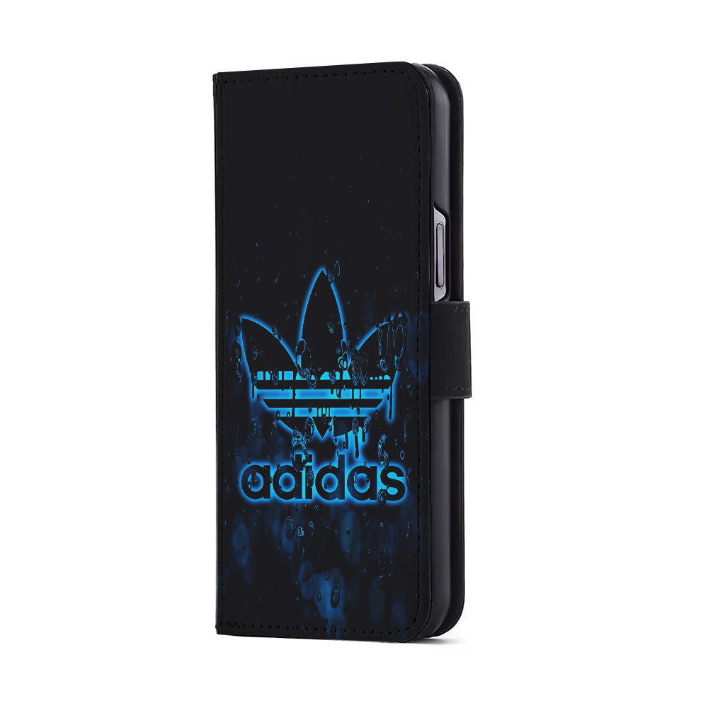 Adidas Logo Alien Blue Flip Wallet Phone Case