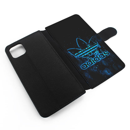 Adidas Logo Alien Blue Flip Wallet Phone Case