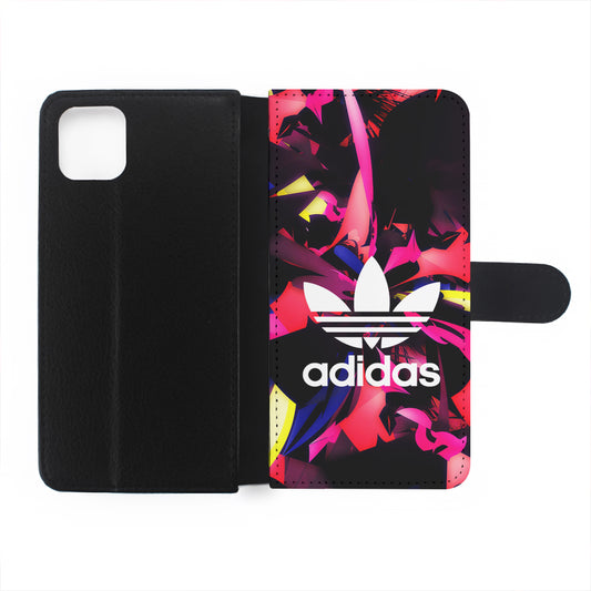 Adidas Logo Colorful Abstract Flip Wallet Phone Case