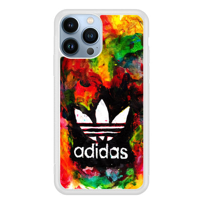 Adidas Logo Colorful Painting 2D Rubber Phone Case