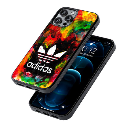 Adidas Logo Colorful Painting 2D Rubber Phone Case