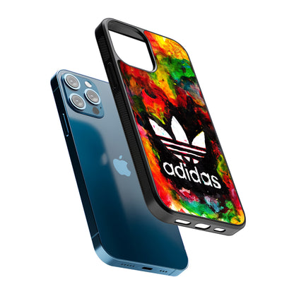 Adidas Logo Colorful Painting 2D Rubber Phone Case