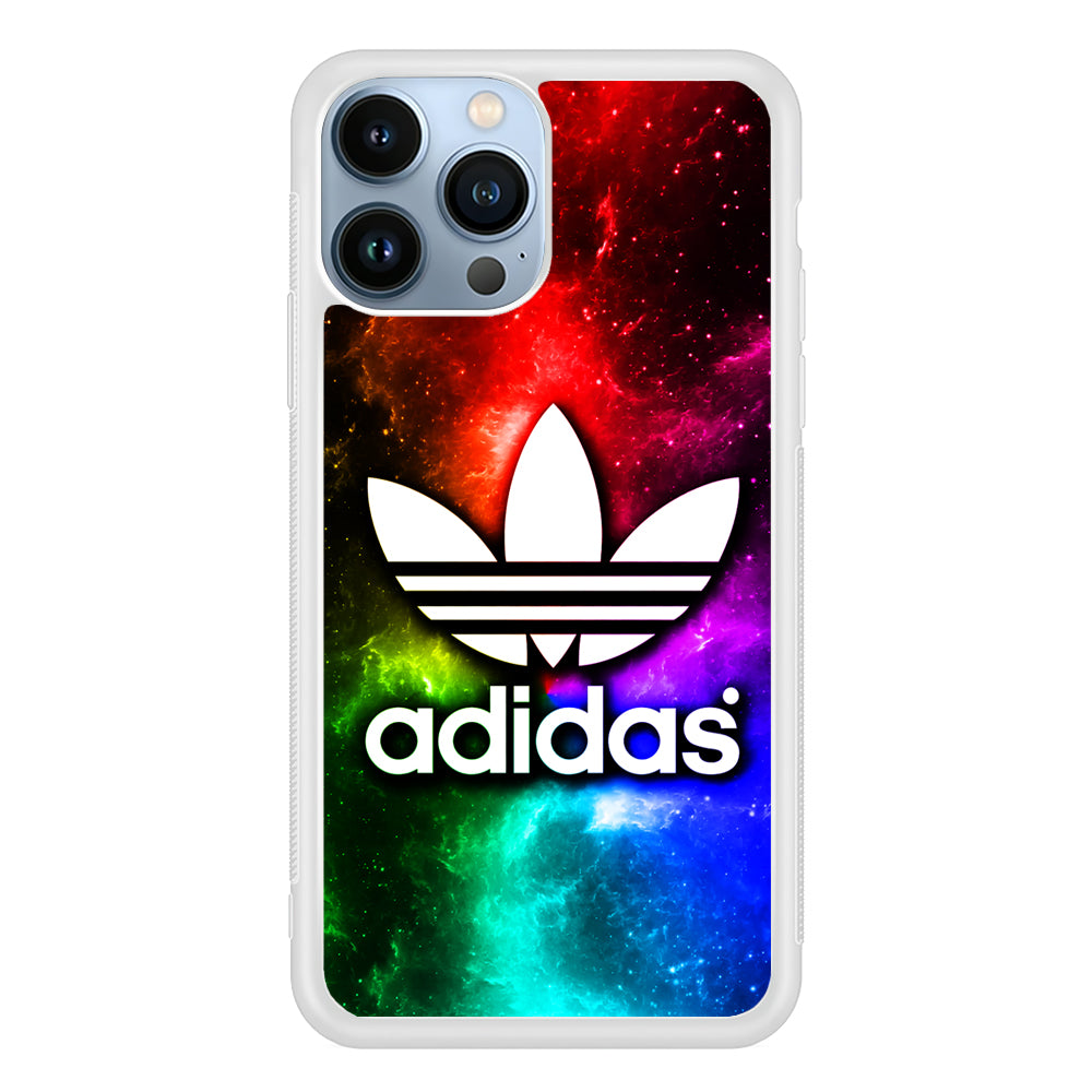 Adidas Logo Colours in Space 2D Rubber Phone Case