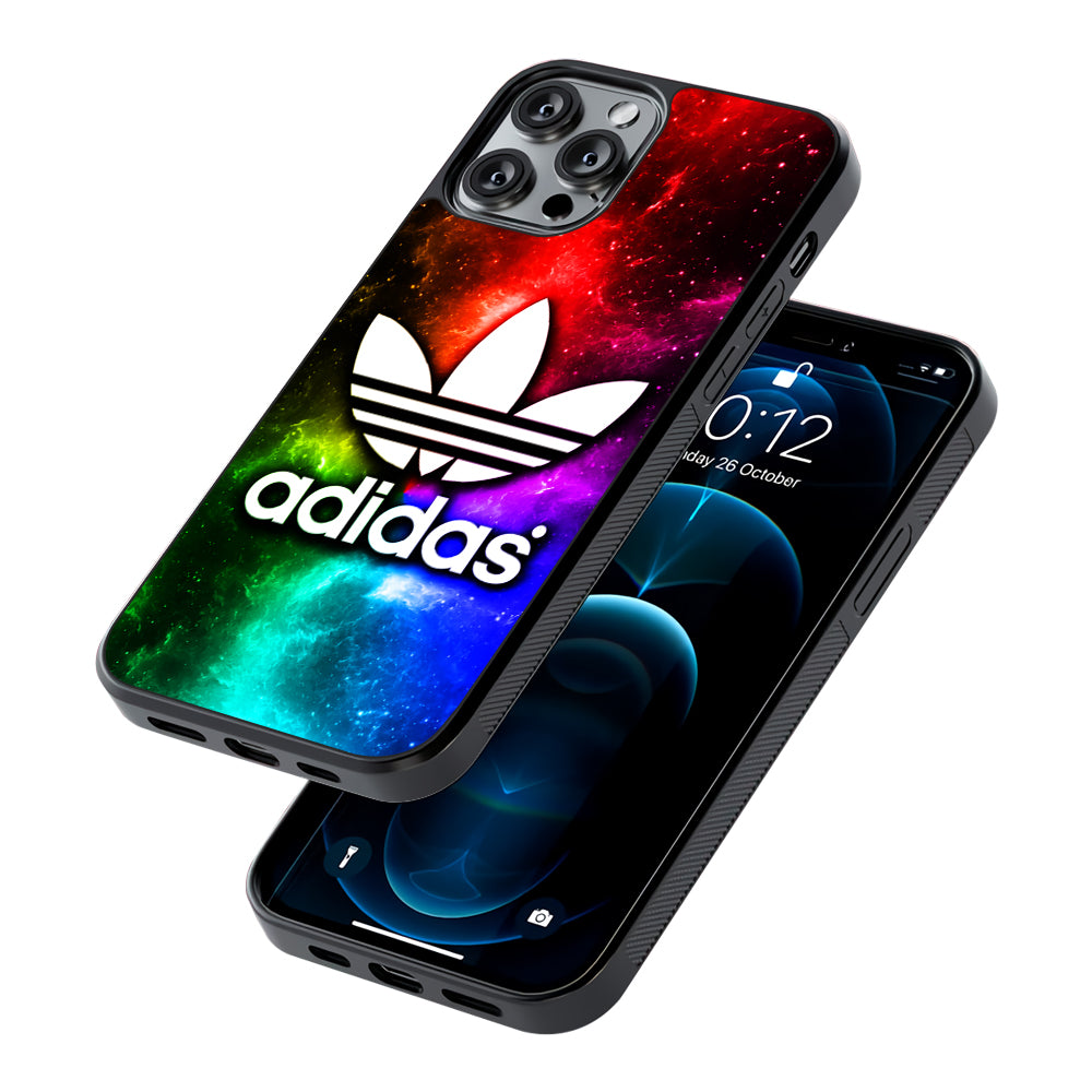 Adidas Logo Colours in Space 2D Rubber Phone Case