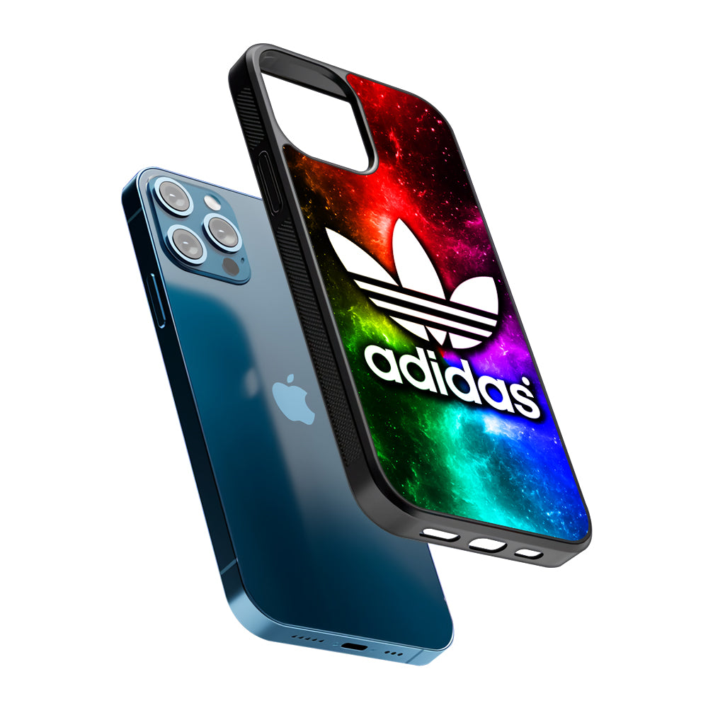 Adidas Logo Colours in Space 2D Rubber Phone Case