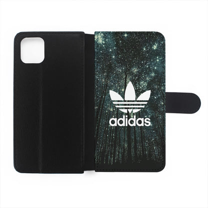 Adidas Logo Night Forest Flip Wallet Phone Case