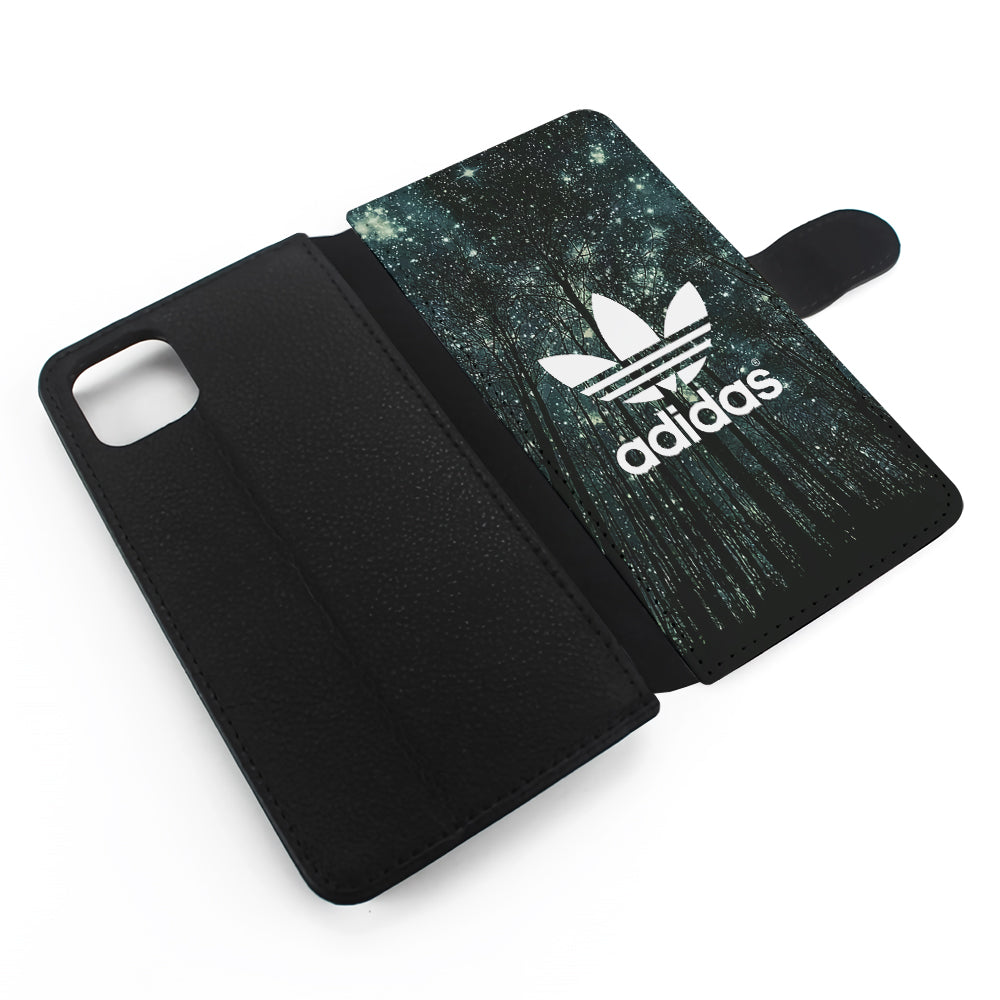 Adidas Logo Night Forest Flip Wallet Phone Case