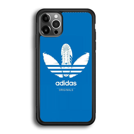 Adidas Logo Originals iPhone 12 Pro Max Case-Rubber Black (2D Case)-Oxvistore