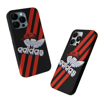 Adidas Logo Stripe Red Hat 2 in 1 Tough Phone Case