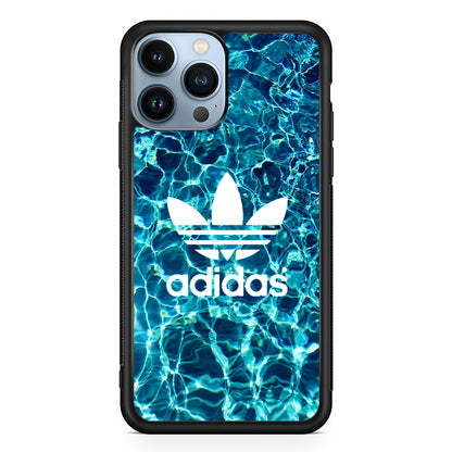 Adidas Logo Water Background 2D Rubber Phone Case