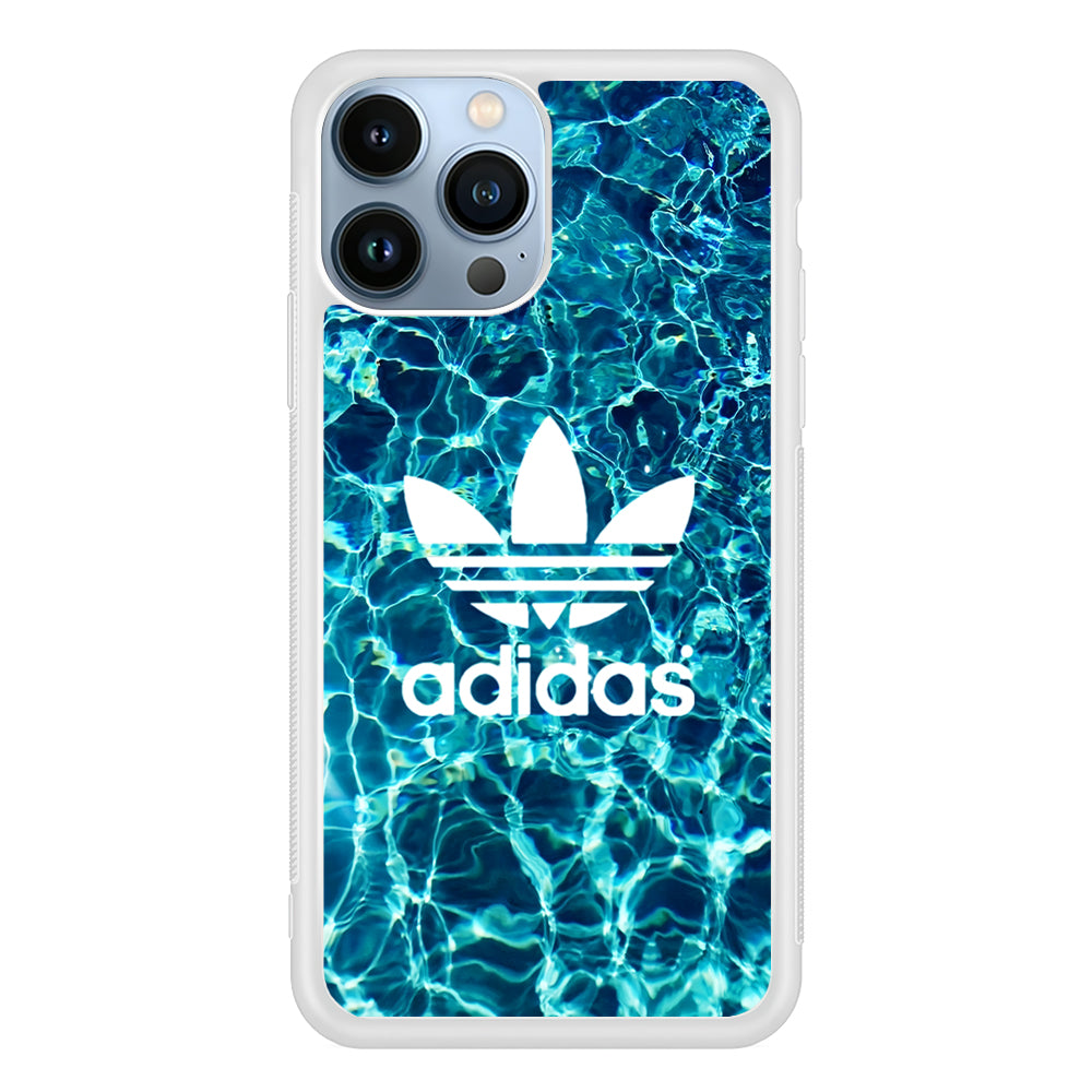 Adidas Logo Water Background 2D Rubber Phone Case