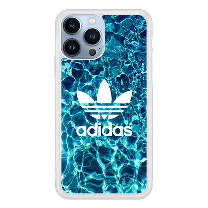 Adidas Logo Water Background 2D Rubber Phone Case