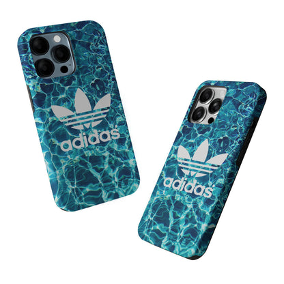 Adidas Logo Water Background 2 in 1 Tough Phone Case