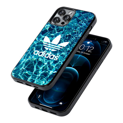 Adidas Logo Water Background 2D Rubber Phone Case