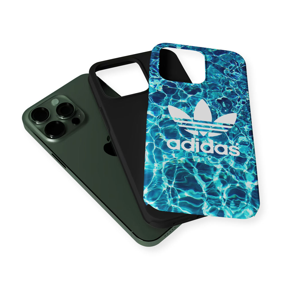 Adidas Logo Water Background 2 in 1 Tough Phone Case