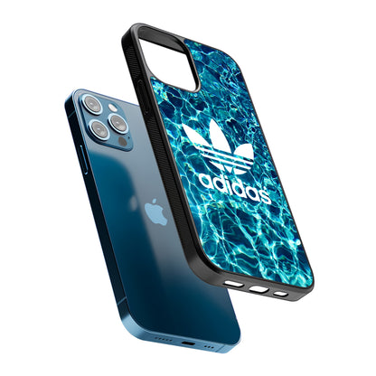 Adidas Logo Water Background 2D Rubber Phone Case