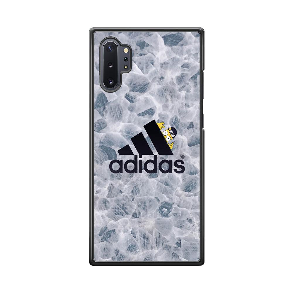 Adidas Logo with Simpson Samsung Galaxy Note 10 Plus Case-Rubber Black (2D Case)-Oxvistore