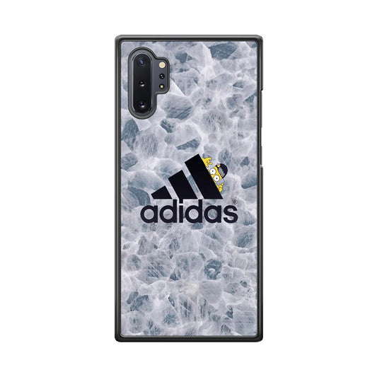 Adidas Logo with Simpson Samsung Galaxy Note 10 Plus Case-Rubber Black (2D Case)-Oxvistore