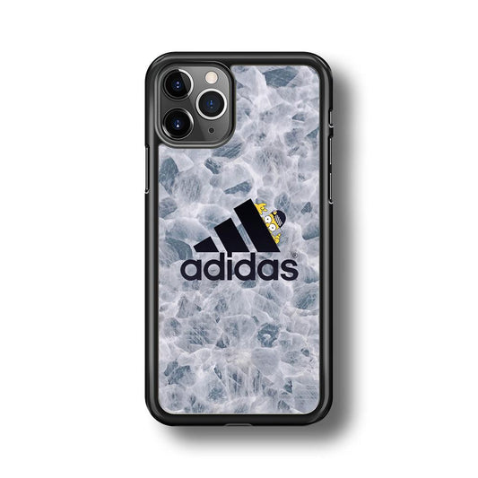 Adidas Logo with Simpson iPhone 11 Pro Max Case-Rubber Black (2D Case)-Oxvistore
