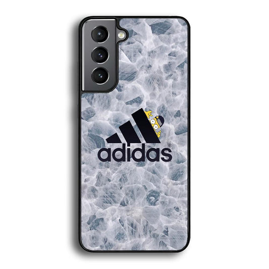 Adidas Logo with Simpson Samsung Galaxy S24 Case-Rubber Black (2D Case)-Oxvistore