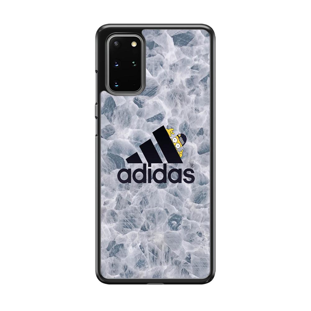 Adidas Logo with Simpson Samsung Galaxy S20 Plus Case-Rubber Black (2D Case)-Oxvistore