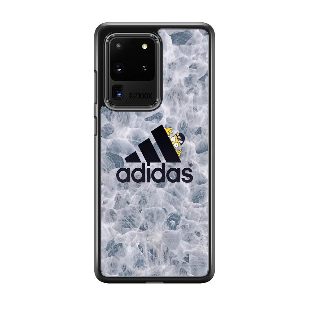 Adidas Logo with Simpson Samsung Galaxy S20 Ultra Case-Rubber Black (2D Case)-Oxvistore